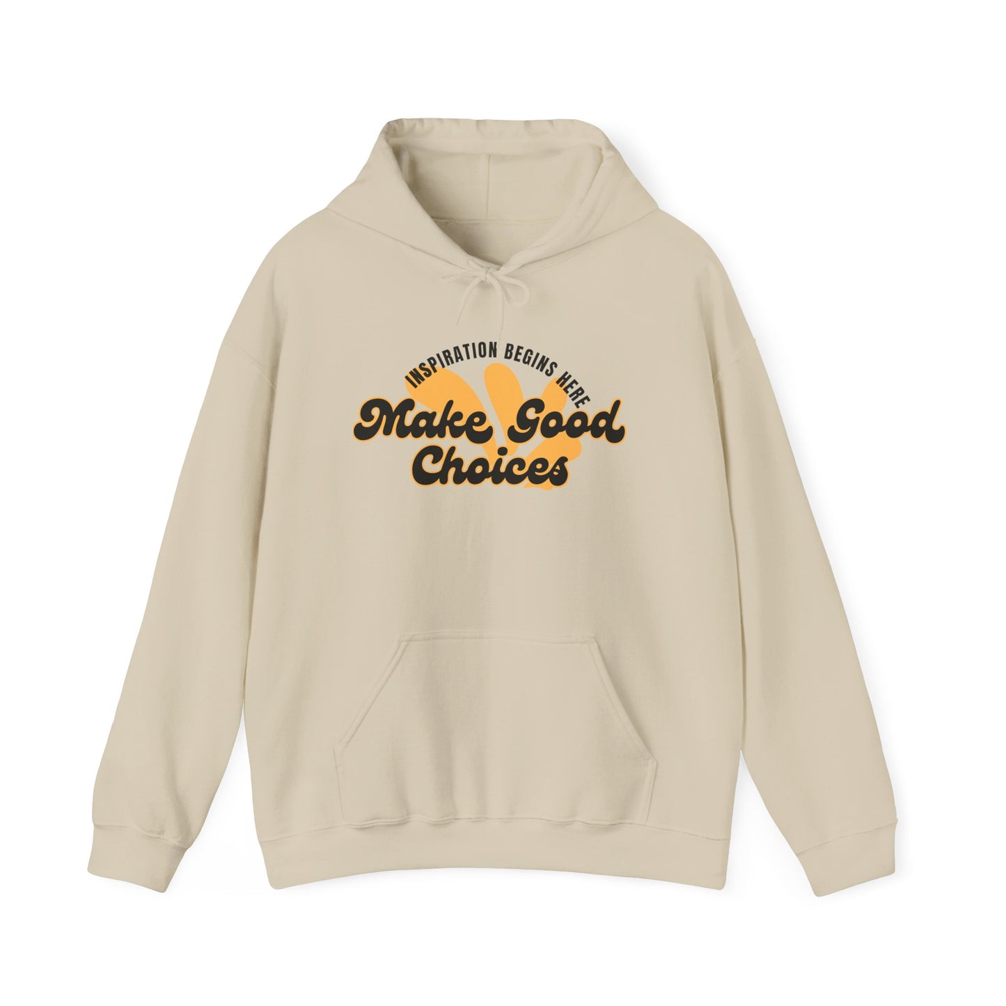 Make Good Choices Hoodie — Retro Sun Positive Message