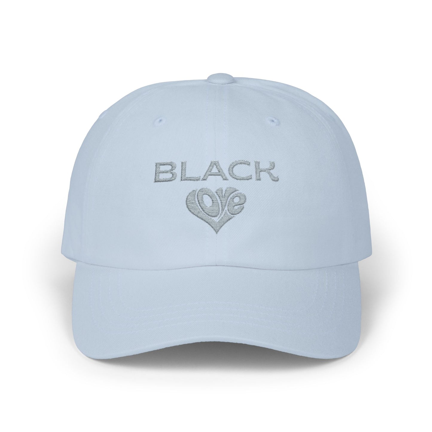 Black Love Heart Dad Cap – Embroidered Classic Baseball Hat