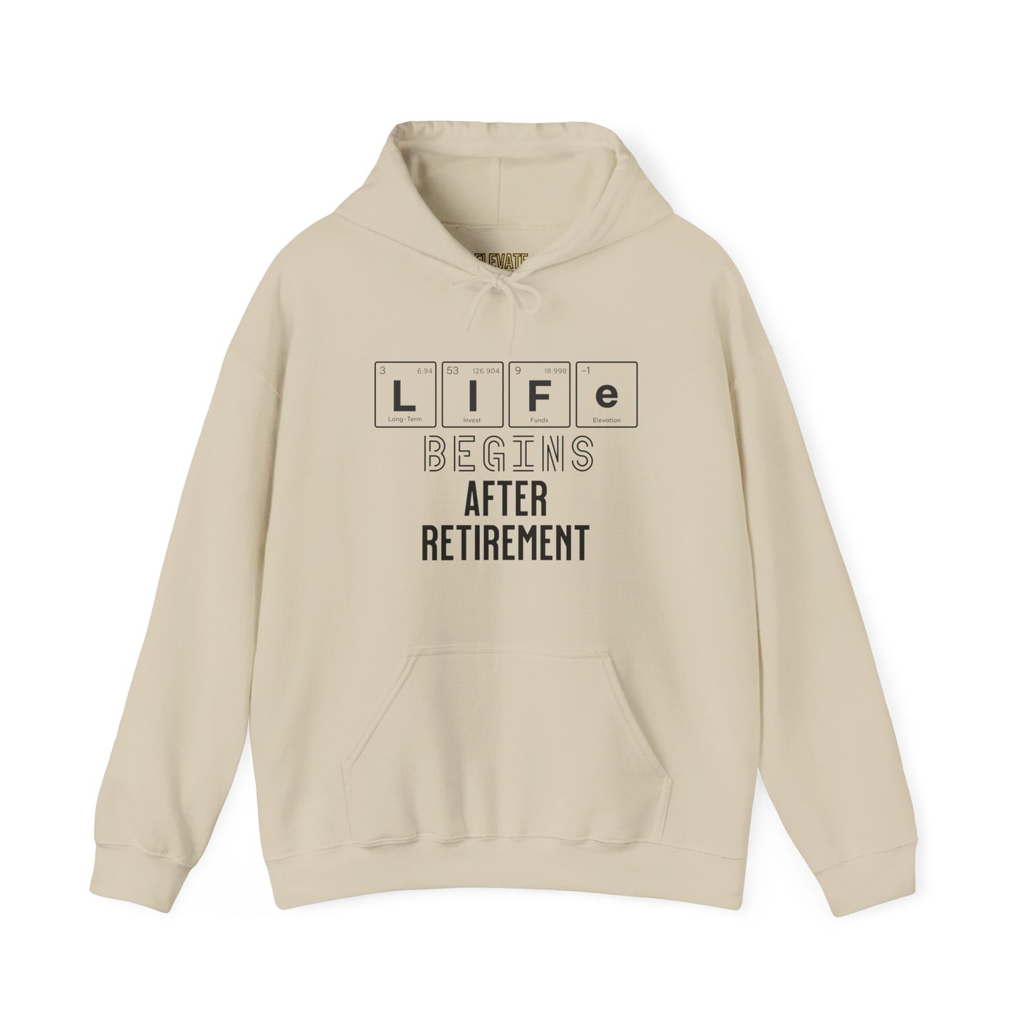 Retirement Hoodie — "Life Begins After Retirement"