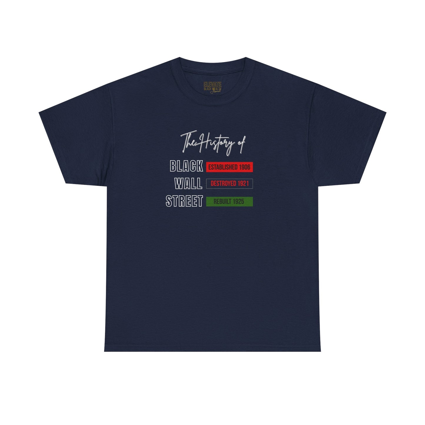 The History of Black Wall Street T-Shirt — Commemorative Black History Tee