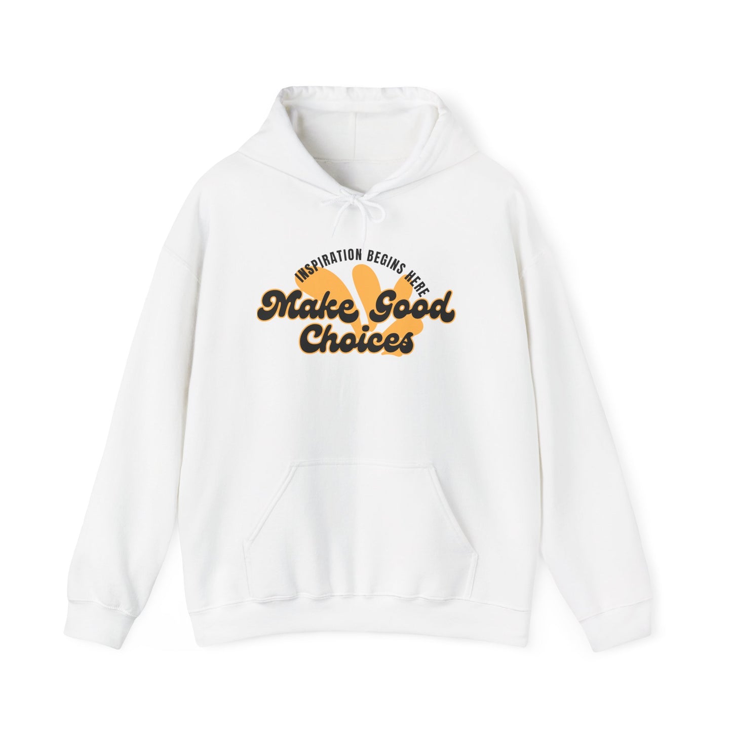 Make Good Choices Hoodie — Retro Sun Positive Message