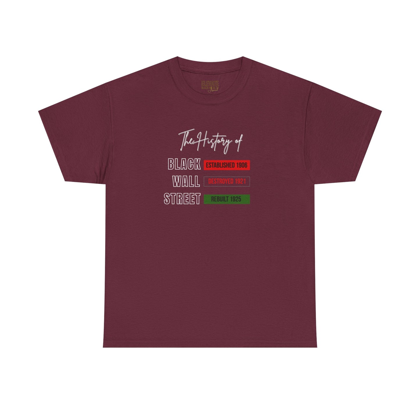 The History of Black Wall Street T-Shirt — Commemorative Black History Tee